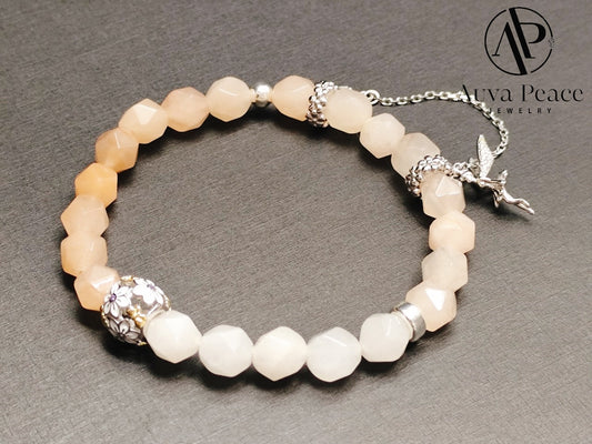 Genuine S925 Sliver Aventurine Bracelet (Bead 8mm Inner Diameter: 16cm)